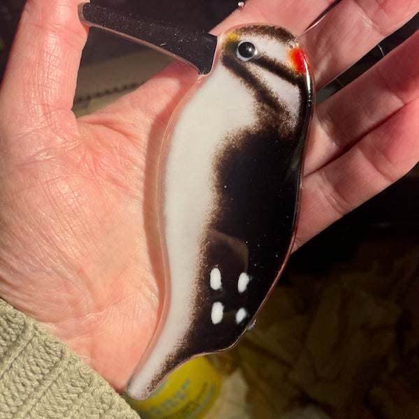 Load image into Gallery viewer, Hairy Woodpecker Hanging Bird Ornament