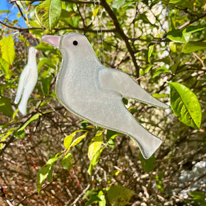 Hanging Glass Dove Ornament | Peace, Love & Remembrance