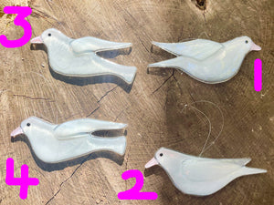 Hanging Glass Dove Ornament | Peace, Love & Remembrance