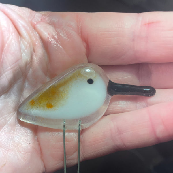 Load image into Gallery viewer, Glass Pocket Sandpiper Ornament in Hand
