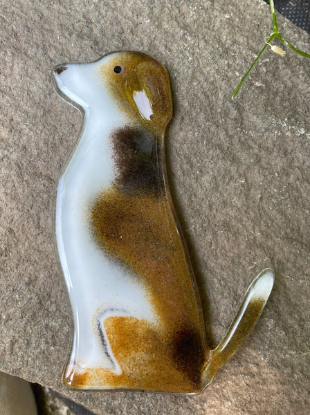 Load image into Gallery viewer, Assorted Handmade Fused Glass Dog Ornaments – One of a Kind