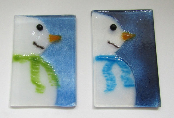 Load image into Gallery viewer, Snowmen Christmas Tree/Holiday Decorations by The Glass Bakery