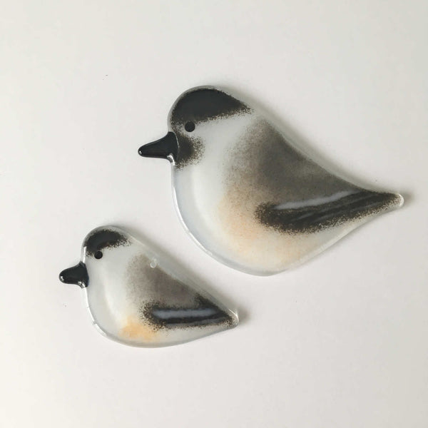 Load image into Gallery viewer, Black Capped Chickadee Glass Ornaments