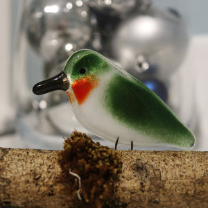 Ruby Throated Hummingbird Ornament