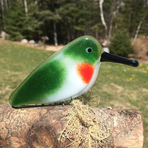 Ruby Throated Hummingbird Ornament