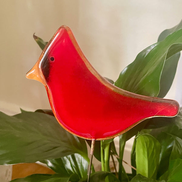 Load image into Gallery viewer, Fused Glass Planter Birds
