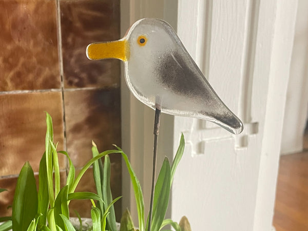Load image into Gallery viewer, Fused Glass Planter Birds
