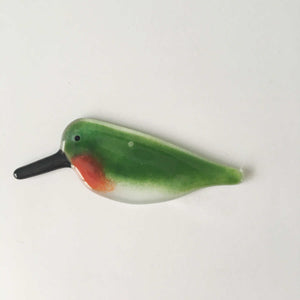 Fused Glass Art Chick_Ruby Throated Hummingbird_Hanging