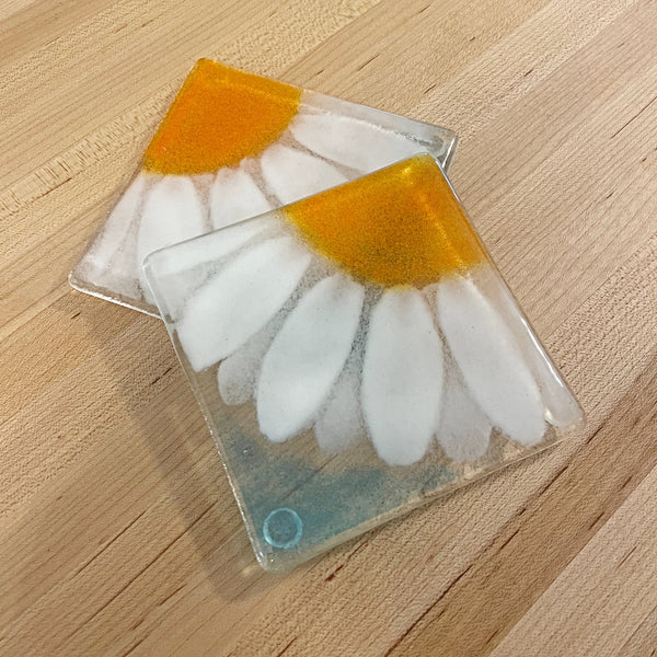 Charger l'image dans la galerie, Dessous de verre de plage en verre fusionné 
