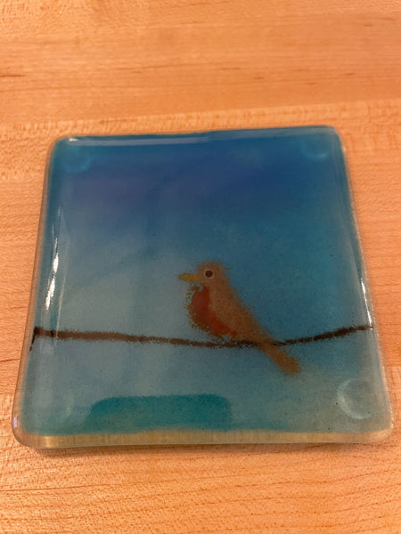 Charger l'image dans la galerie, Robin Themed Glass Coaster
