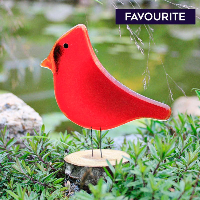 Ornement d'oiseau perché cardinal du Nord