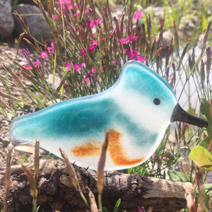 Teal and Blue Glass Kingfisher
