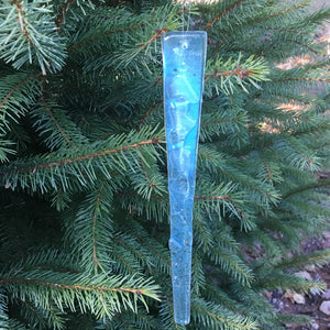 Glass Icicle Holiday Ornament