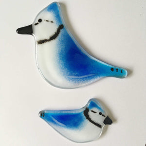 Blue Jay Hanging Glass Ornament