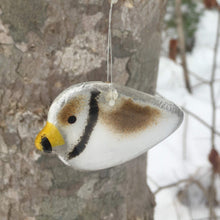 Load image into Gallery viewer, Glass Piping Plover Hanging Ornament 

