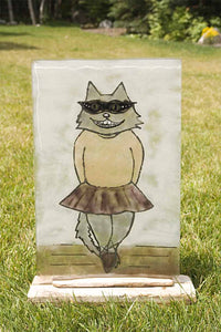 "The Recital" Ballerina cat panel (stand not included)